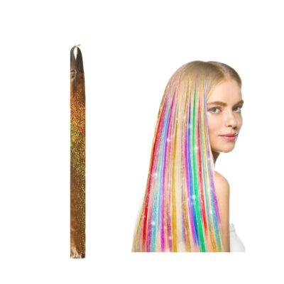 Colorful Fairy Tinsel Hair Extensions - BRONZE