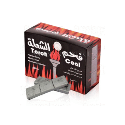 TORCH COAL -  Flammable Hookah Charcoal Quick Ignite Silver Bars - 60 Pieces