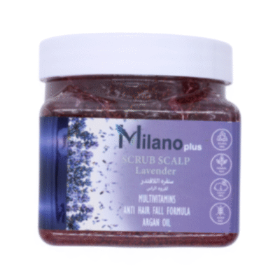 MILANO PLUS - Lavender Multivitamins Scrub Scalp  Anti Hair Fall Formula Argan Oil - 400Ml