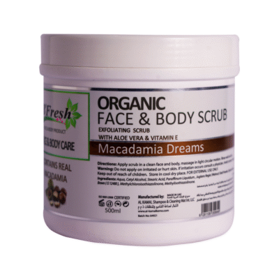 B'FRESH -  ORGANIC FACE&BODY SCRUB MACADAMIA - 500ML