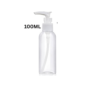 Pump Bottle Plastic Transparent Refillable Manicure & Pedicure - 100ML