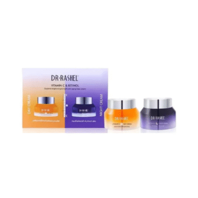 DR RASHEL - Vitamin C & Retinol Day and Night Time Brightening and Anti-Aging Face Cream -Pack of 2