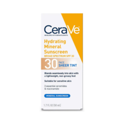 CERAVE - Hydrating Mineral Sunscreen SPF30 Face Sheer Tint - 50ml