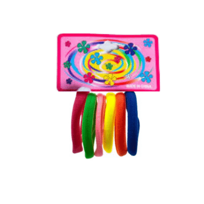 Daily Wear   Cotton Hair Rubber Band Multi Color - Size: 15.4 X 15.4 X 0.6 cm