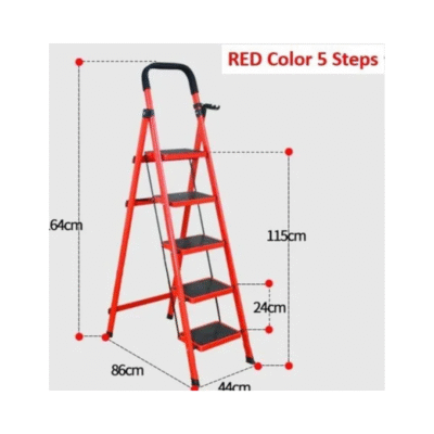 Family Heavy Folding 5 Step Ladder: Safe, Multi-Functional