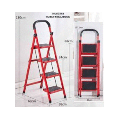 Family Heavy Folding 4 Step Ladder: Safe, Multi-Functional