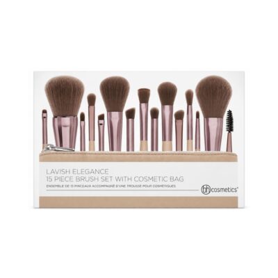 BH COSMETICS - Lavish Elegance 15-Piece Brush Set with Cosmetic Bag