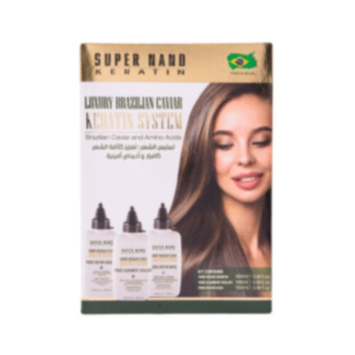 SUPER NANO - Keratin Luxury Caviar Brazilian Kera Kit - 3x100ML