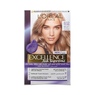 L’OREAL PARIS -   Excellence Ash Supreme 8.12 Cold Light Pearl Blonde Hair color