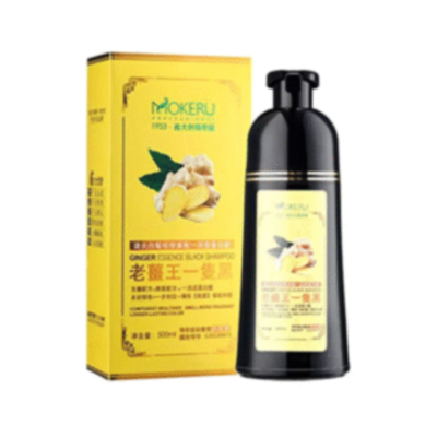 MOKERU - Professional Argan Oil Hair Dye Color Shampoo - Black - 500ML
