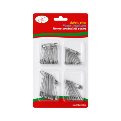 pack of assorted-size silver safety pins