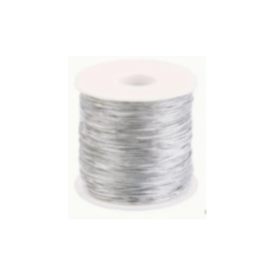 Metallic Thread String For Bracelets Silver Roll - 5 MR