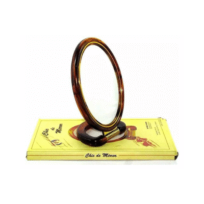 CHIC - Plastic and Glass Oval Double Sided Cosmetic Hand Mirror, For Household - 5 SIZE