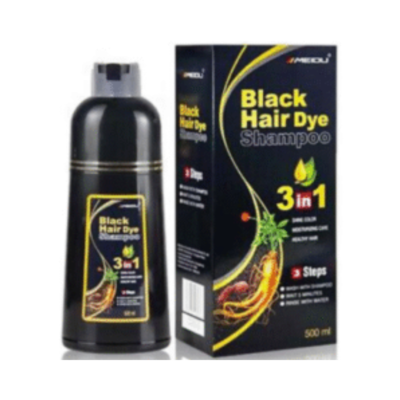 MEIDU -  Hair Dye Shampoo 3 in 1 Black - 500ML