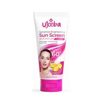 UJOOBA -  Sensitive Brightening Sun Screen SPF 60+ infused with Vitamin C - 150ML