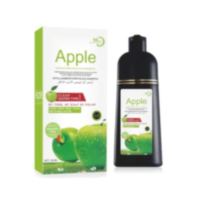 APPLE - Apple Hair Color Shampoo Long Lasting - NATURAL DARK BLACK 1.0 - 500ml