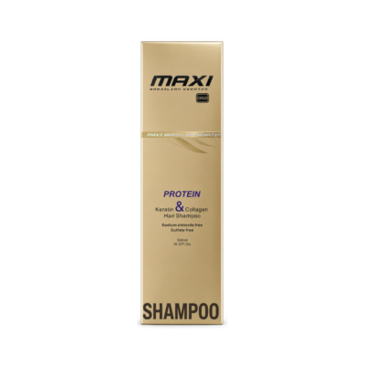 MAXI - Brazilian Keratin Gold Hair SHAMPOO Protein & Keratin & Collagen - 500ML